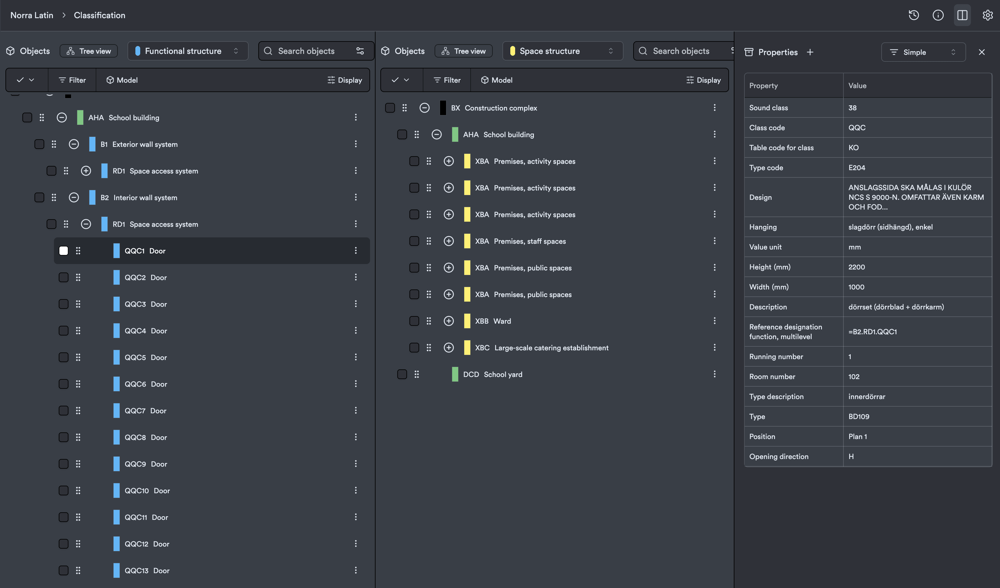 Structured digital construction data - After BuildX transformation
