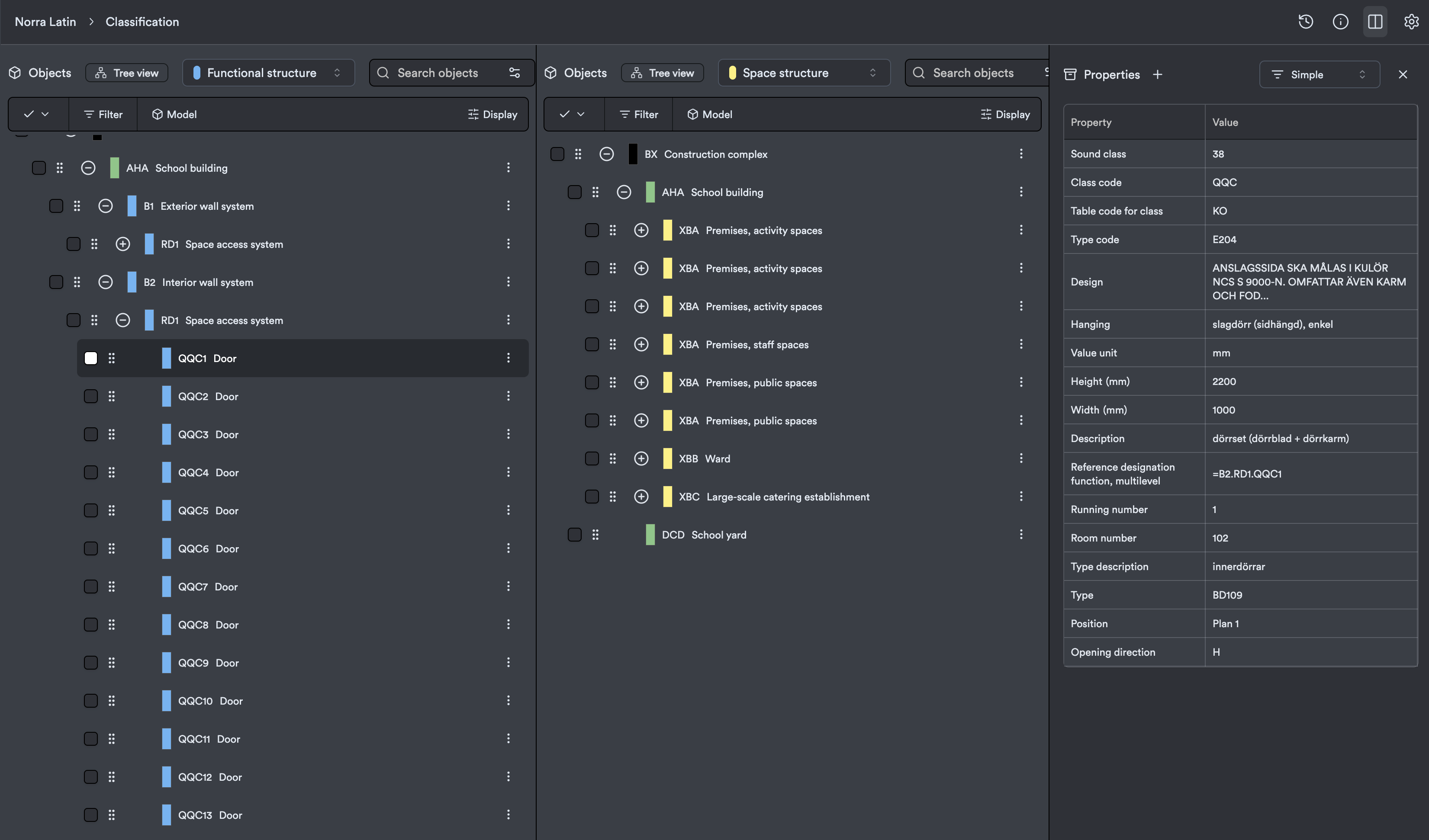 Structured digital construction data - After BuildX transformation